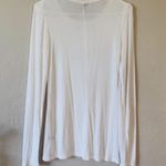 Halogen small basic stretch white comfy long sleeve top Photo 1