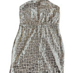 Lovesome Size L Halter Tie Mini Dress Champagne Sequin Sparkle Hoco Party NWT Gold Size L Photo 0
