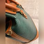 Vintage green and brown leather handbag Photo 2