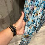 Anthropologie Midi Dress Women Babydoll Blue Floral Puff Sleeve Smock Sz XSP Photo 5