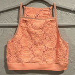 Aerie  High Neck Seamless Crochet Sports Bra Top Size Small Photo 0
