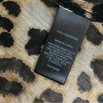 EXPRESS Women XS Blouse Ruffle Leopard Y2k Retro Sheer Cropped Preppy Coastal Photo 8