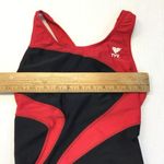 TYR Competition Lifeguard‎ 1 Piece Swimsuit Red & Black Size 32 Xtra Life Lycra Photo 5