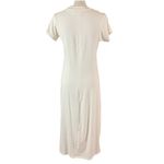 L Space Ivory Short Sleeve Maxi T Shirt Dress With Slit S/M Photo 4