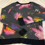 Brodie Women’s Multicolor Peace & Love Cashmere Sweater Size XS Black Photo 4