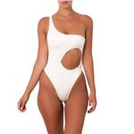 Sommer Stella Shoulder One Piece Reversible Swimsuit Avorio Ivory White XS NWT Photo 6