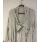 Athleta Size S Heather Grey Studio Magnetic Wrap Open Front Cardigan Shawl Photo 2