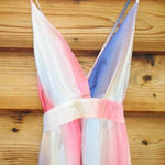 NWT Pastel Watercolor Maxi Dress White Photo 1