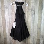 B Darlin B. Darlin Size 1/2 Black Sleeveless Halter Neck Sparkly Lace Overlay Lin… Photo 2