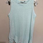 Athleta Ethereal Blue Zephyr Twist Knot Linen Athletic Tank Top Photo 1
