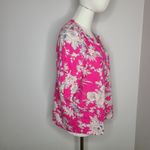 Dylan  Clothing Mia Floral Blouse‎ Pink Size XSmall Preppy 100% Cotton Top Photo 3