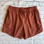 Gilly Hicks  Running Shorts Small Lined Zip Pockets Womens Rust Athletic Work Out Photo 0