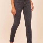 Reformation Jeans May High & Skinny in Washed Black Organic Cotton Made in USA Photo 0