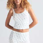 SKIMS  Soft Lounge Lace Cami in Blue Garden Print, Size X-Small Photo 0