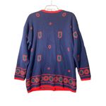 Pendleton Cardigan Sweater Size Large VINTAGE Navy & Red Button Down Rare Find Photo 1
