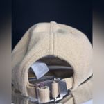 Michael Kors Varsity Wool & Leather Baseball Hat Tan White Logo NWT Photo 2