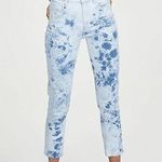 Paige  Womens Jeans Blue Indigo Tie Dye Hoxton Slim Crop Straight Raw Hem Size 29 Photo 0