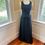 Elegant Black Lace Overlay Maxi Dress Formal Evening Gown Size 10 Photo 2