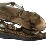 The comfort club women’s gold sparkle strappy sandals summer shoes Sz 40 Black Photo 0