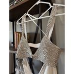 retrofete Fernanda Embellished Asymmetric Maxi Dress White/Silver Womens Size Sm White Photo 9