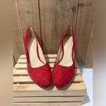 Cole Haan  Nike Air Women’s Shoes Sexy Ruby Red Suede High 4” Heels Sz 9.5 B Mint Photo 1