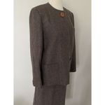 VINTAGE Reed Roberts Wool Suit Brown Jacket and Skirt Sz 10 Photo 2
