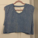 Free People Movement Blue Short Sleeve Shirt M/L Size M Photo 0