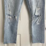 AGOLDE Light Blue Ripped Straight Buttonfly Jeans Size 24 ladies distressed chic Photo 1