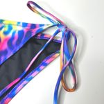 Relleciga  New Purple Leopard Print String‎ Bikini Swimsuit Tie Bathing Suit XL Photo 9