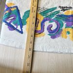 Reebok Women's Crop Top L Graphic T Shirt Geometric Running VTG French Colorful Photo 11