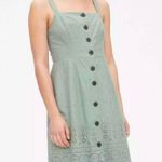 Gap Button Front Apron Midi Dress Sage Green size 4 Photo 0