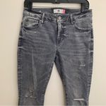 CAbi High Skinny Distressed Gray Raw Hem Jeans Style 3939 Size 4 Photo 3