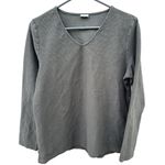 Lascana‎ Women's Gray Textured Long Sleeve V Photo 0