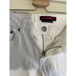 BCBG Maxazria Women Straight Leg Size 2 White Jeans Casual Boho Coastal Summer Photo 5