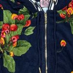 Juicy Couture  Y2K Rare Cherry Puff Sleeve Short Sleeve Zip Up Top Women’s Large Photo 2