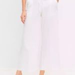 Loft  Paper Bag Waist Cotton Linen Ankle Straight Leg White Pants Women’s Size S Photo 11