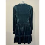 1. STATE Green Tiered Velvet Babydoll Dress Dark Green Size M Medium NWT!! Photo 2