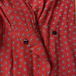 Cooperative  Womens Large Red V Neck Wrap Top Long Sleeve Flower Polka Dot Photo 11