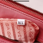 Prada Pink Nappa Gaufre Ruched Leather Two-Way Bag - Preowned Photo 5