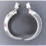 Jenny Bird LONG HORN Lucite TUSK EARRINGS statement earrings excellent condition Photo 1