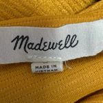 Madewell  Yellow Sleeveless Ruffle Tiered Cross Back Square Neck Tank Top Size S Photo 2