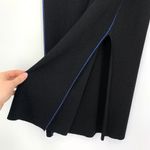 Theory  Crepe Knit V-Neck Midi Dress Black Blue M Photo 2