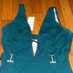 Cupshe green One Piece Swimsuit with Textured Fabric and V-Neckline Photo 1