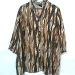 Maggie Barnes 2X Browns on White Top Plus Brown Photo 0