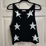 Altar'd State Women’s Altar’d State tank top sweater knit V-neck black white star size medium Photo 0
