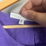 Bryn Walker  Purple 100% linen split sides tunic top size large Photo 2