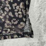 LOGO By Lori Goldstein Logo Lori Goldstein Sweater Black Tan Leopard Knit Hacci Casual Flowy Large Photo 5