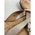 Born Women's Leather Flower Thong Sandals Slides Beige Size 9M Casual Comfort Tan Photo 3
