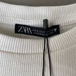 ZARA sz L ruffle sleeve ribbed crop tank top NWT Photo 5