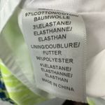 Adrianna Papell Dress Women 12 Sheath Neon Yellow Navy Ikat Print Summer Party Photo 4